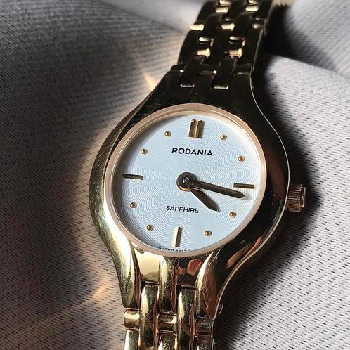 Rodania Swiss Made Met Sapphire Crystal, Handtassen en Accessoires, Horloges | Antiek, Polshorloge, Overige merken, Staal, 1960 of later