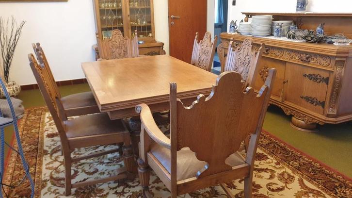 Eiken eetkamer, Huis en Inrichting, Complete eetkamers, Ophalen