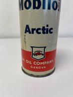 Mobiloil Arctic NOS oud olie blik, Verzamelen, Verpakking, Gebruikt, Ophalen of Verzenden