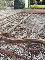 Unieke hoge 19de eeuwse smeedijzer tuinpoort !!!, Enlèvement, Utilisé