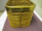 VINTAGE RIETEN BAMBOE MAND-ITALIAANSE GABRIELLA CRESPI STIJL, Gebruikt, Mand, Vierkant, Ophalen of Verzenden