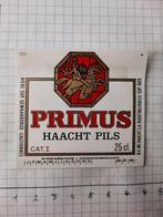 Bieretiket primus Haacht Pils, Verzamelen, Ophalen of Verzenden, Zo goed als nieuw