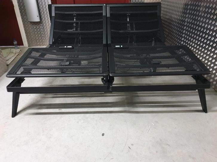 Auping Original bedden, Huis en Inrichting, Slaapkamer | Bedden, Zo goed als nieuw, Stof, Zwart, Verstelbaar, Ophalen of Verzenden