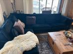 Velours/velvet/fluweel zwarte hoekbank, Huis en Inrichting, Ophalen, Zo goed als nieuw