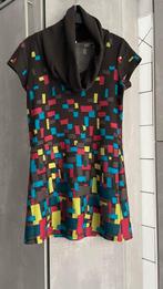 ROBE Vintage 2010 neuve marron multicolore L&L S, Neuf, Enlèvement ou Envoi, Brun, L&L