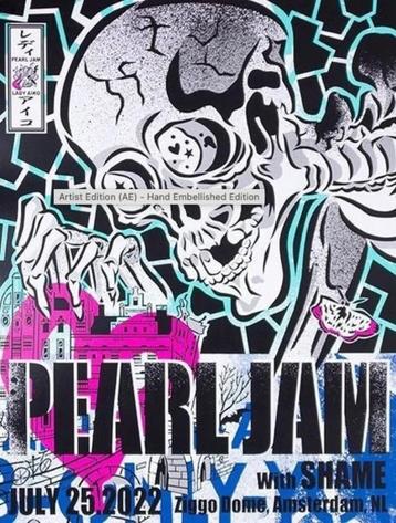 Pearl Jam - poster Amsterdam - Final EU show 2022 disponible aux enchères