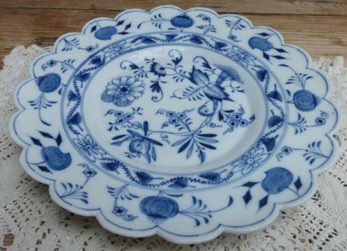 Antiek Zwiebelmuster motief bordje, Hüttensteinach, Antiek en Kunst, Antiek | Servies los, Ophalen of Verzenden