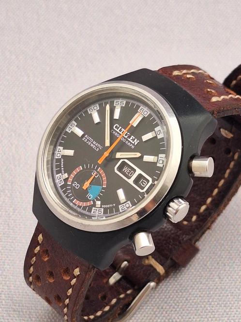 1972 Citizen Chronograph Flyback Automatic 4-900031TA, Handtassen en Accessoires, Horloges | Heren, Zo goed als nieuw, Polshorloge