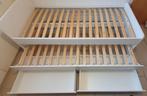 Cadre de lit avec double tiroir, double sommier et matelas, Ophalen, 90 cm, Bedbodem, 200 cm