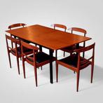 Vintage teakhouten tafel en stoelen uit de jaren 60, Huis en Inrichting, Ophalen, Zo goed als nieuw