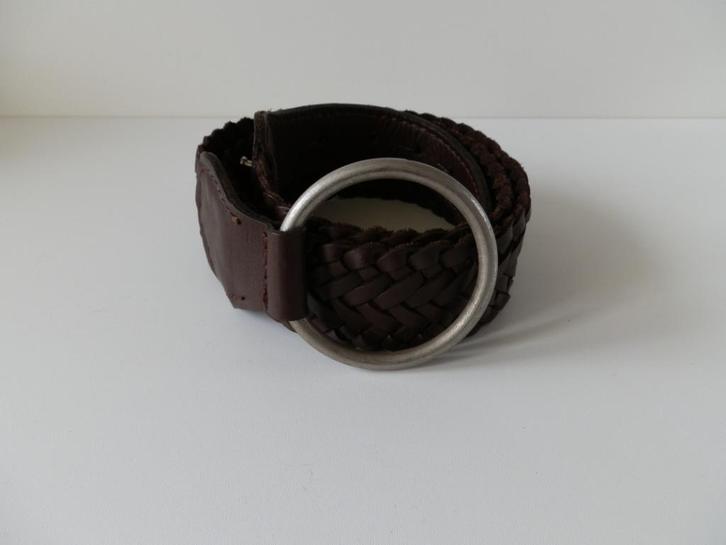 Leon riem. Léon. Leer., Kleding | Dames, Riemen en Ceinturen, Zo goed als nieuw, 100 cm of meer, 3 tot 5 cm, Bruin, Echt leder