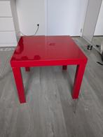 Lack tafeltje ikea rood, Huis en Inrichting, Tafels | Bijzettafels, Ophalen, Gebruikt, Rechthoekig, Hout