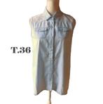 (14)- chemisier femme t.36 bleu - C&A -, Blauw, Ophalen of Verzenden, Zo goed als nieuw, Maat 36 (S)