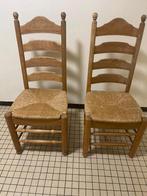 Set van twee lichte eikenhouten stoelen, Ophalen, Zo goed als nieuw, Twee