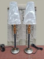 Paire de grandes lampes bougies avec abat-jour flamme 'Jubil, Antiquités & Art, Enlèvement ou Envoi