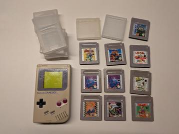 Nintendo game boy (defect) met 10 games beschikbaar voor biedingen