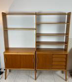 Vintage vrijstaand wandsysteem boekenkast wandkast, Huis en Inrichting, Ophalen, Gebruikt, 150 tot 200 cm, Eikenhout