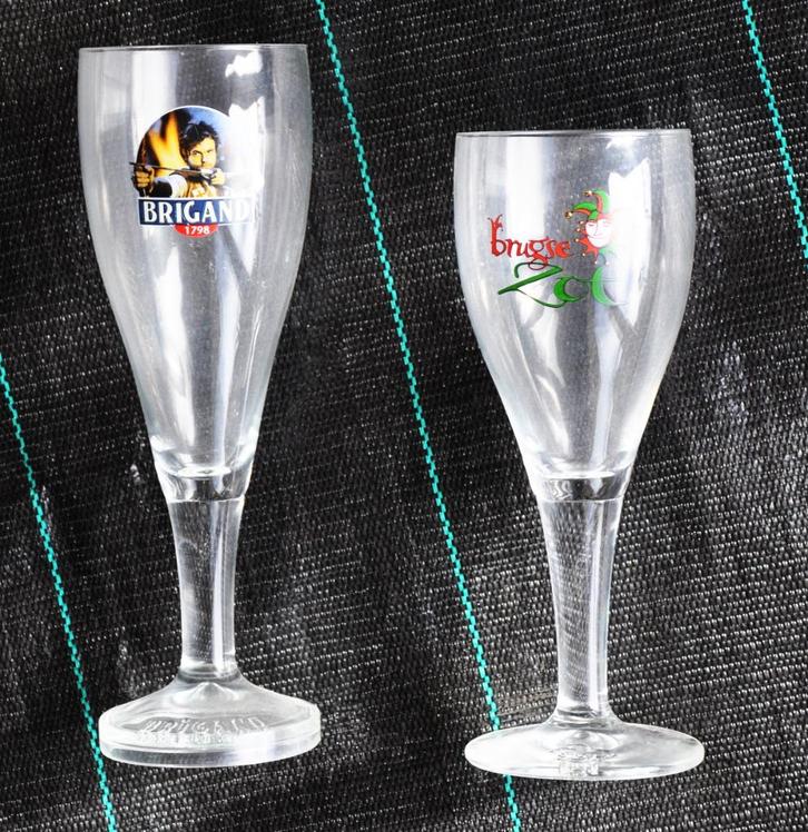 Bierglas : BRIGAND + BRUGSE ZOT + WAANRODE 875 jaar + Peter, Verzamelen, Biermerken, Ophalen of Verzenden