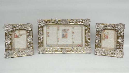 Prachtig set Canonborden met massief zilver beslag, Antiek en Kunst, Antiek | Religieuze voorwerpen, Ophalen