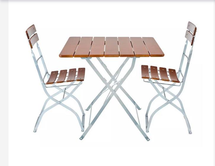 Bistrotafel + stoelen, Tuin en Terras, Tuinmeubel-accessoires, Zo goed als nieuw, Ophalen