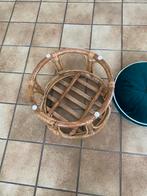 Rotan retro poef, Huis en Inrichting, Ophalen of Verzenden, Gebruikt