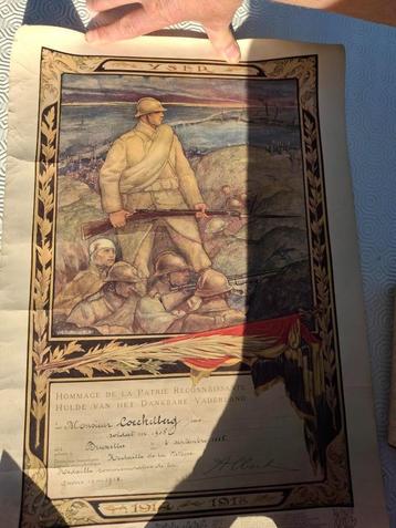 Diploma voor militaire decoratie  beschikbaar voor biedingen