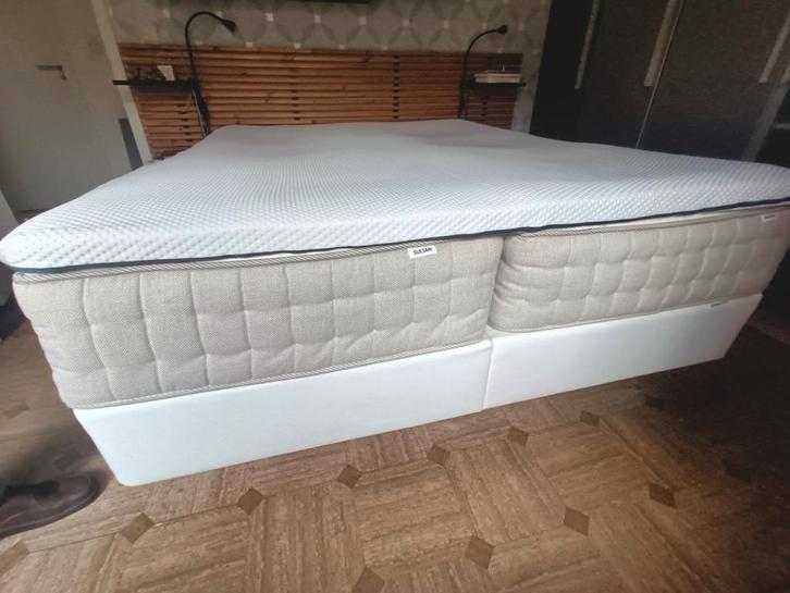 Sommier, Maison & Meubles, Chambre à coucher | Lits boxsprings, Utilisé, 160 cm, 200 cm, Deux personnes, Crème, Beige, Enlèvement