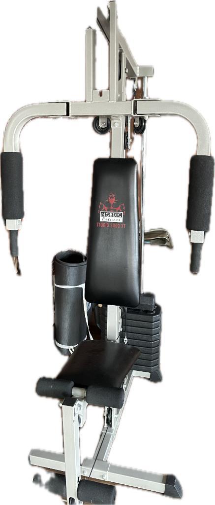 Kracht station., Sport en Fitness, Fitnessapparatuur, Zo goed als nieuw, Krachtstation, Armen, Benen, Borst, Buik, Rug, Metaal