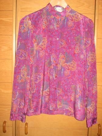 Vintage bloesje met lange mouwen – fuchsia - mt 38, Kleding | Dames, Blouses en Tunieken, Gedragen, Maat 38/40 (M), Overige kleuren