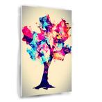 Poster en plastique arbre abstrait avec feuilles colorées 7, Envoi, Neuf