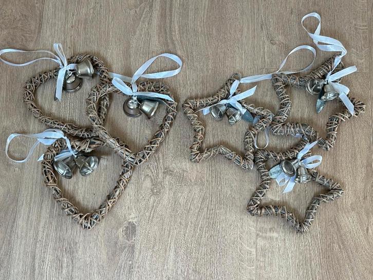 sterren - hartjes met belletjes - nieuwstaat, Diversen, Kerst, Ophalen