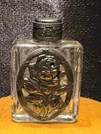 Antiek parfumflesje met metalen reliëf – Art Nouveau stijl, Verzamelen, Ophalen of Verzenden, Zo goed als nieuw