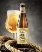 Metalen reclamebord Tripel Karmeliet - retro vintage mancave, Ophalen of Verzenden, Zo goed als nieuw, Reclamebord, Plaat of Schild