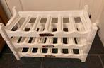 Set van drie witte Curver wijnrekken, Maison & Meubles, Accessoires pour la Maison | Porte-bouteilles, Comme neuf, Enlèvement ou Envoi