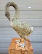 Antiek brons beeld buigende Zwaan kunstwerk standbeeld, Antiquités & Art, Antiquités | Bronze & Cuivre, Bronze, Enlèvement ou Envoi
