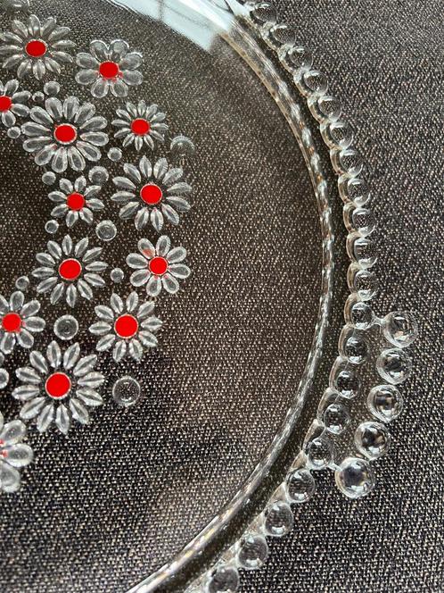 Taartschotel Walthers retro plateau voor cake en hapjes, Antiek en Kunst, Antiek | Glaswerk en Kristal, Ophalen of Verzenden