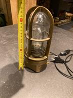 Antieke industriële scheepslamp massief koperen lamp, Huis en Inrichting, Ophalen of Verzenden, Metaal, Minder dan 50 cm