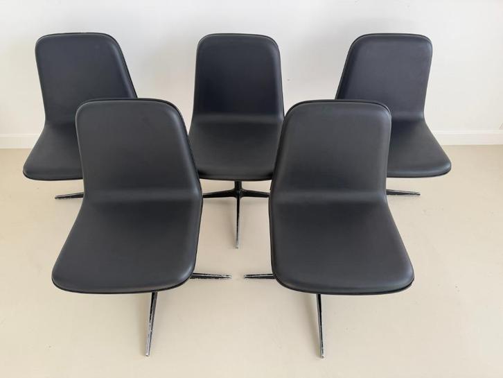 5 MDF Italia “FU09” draaistoelen – zeldzame korte productie, Huis en Inrichting, Zetels | Zetels, Gebruikt, Leer, Metaal, Ophalen