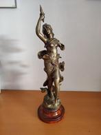 Bronzen beeld MARGUERITE Par Aug Moreau, Antiek en Kunst, Ophalen, Brons