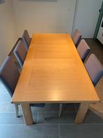 Lichthouten uitschuifbare tafel, Huis en Inrichting, Ophalen, Gebruikt