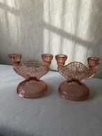 Glazen kandelaars, Antiek en Kunst, Ophalen of Verzenden