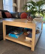 Grote salontafel in massief eik, Huis en Inrichting, Tafels | Salontafels, Ophalen, Zo goed als nieuw