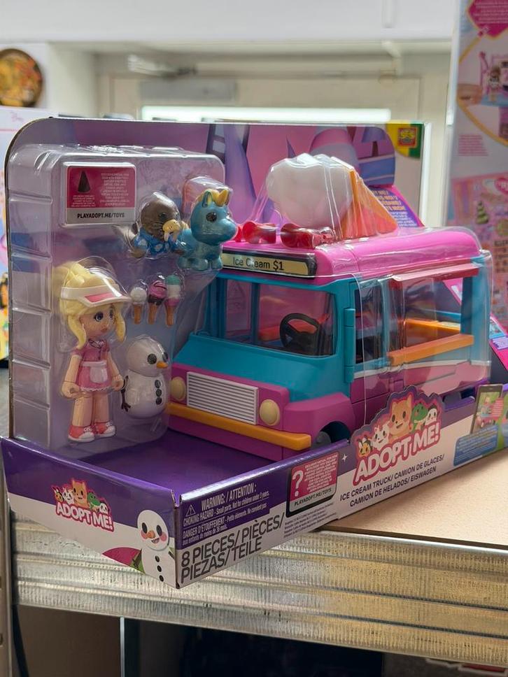 Adopt me! Ice Cream Truck ijskar voertuig met licht geluid, Kinderen en Baby's, Speelgoed | Poppen, Nieuw, Ophalen of Verzenden