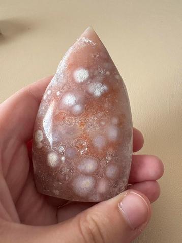 Roze amethist x bloem agaat zeldzaam met regenboogjes beschikbaar voor biedingen