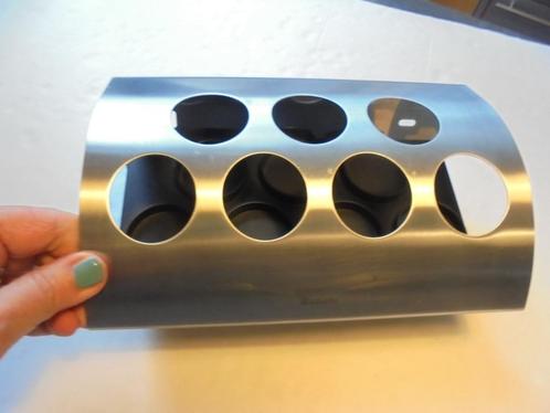 Elegant INOX kruidenrekje met 7 glazen potjes BRABANTIA, Huis en Inrichting, Keuken | Keukenbenodigdheden, Gebruikt, Ophalen of Verzenden