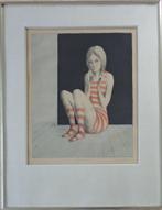 ROLAND DEVOLDER / STREEPJESPAK / ETS + AQUAREL / 81x63cm KAD, Antiek en Kunst, Ophalen