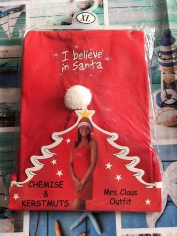 Nieuw nachthemd en kerstmuts - I believe in santa - Maat XL