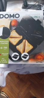 Snack en wafel maker domo nieuw, Ophalen of Verzenden, Zo goed als nieuw