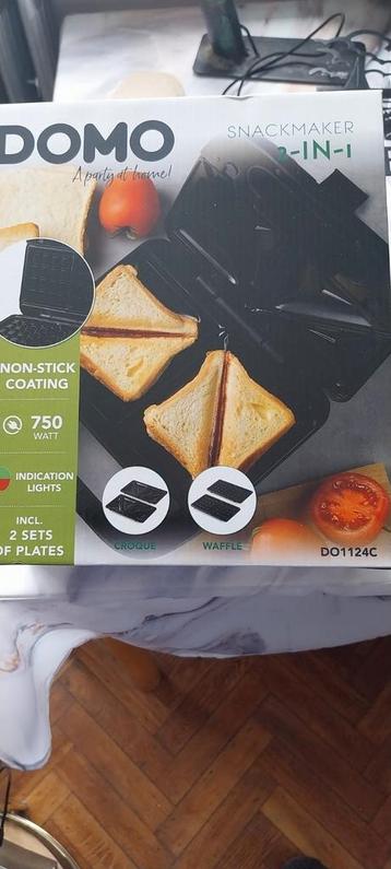 Snack en wafel maker domo nieuw beschikbaar voor biedingen