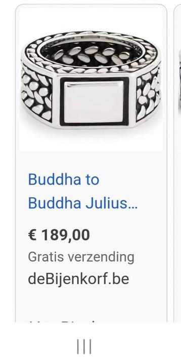 Zilver zegelring buddha to buddha, Ophalen of Verzenden, Zo goed als nieuw, Zilver, Zilver